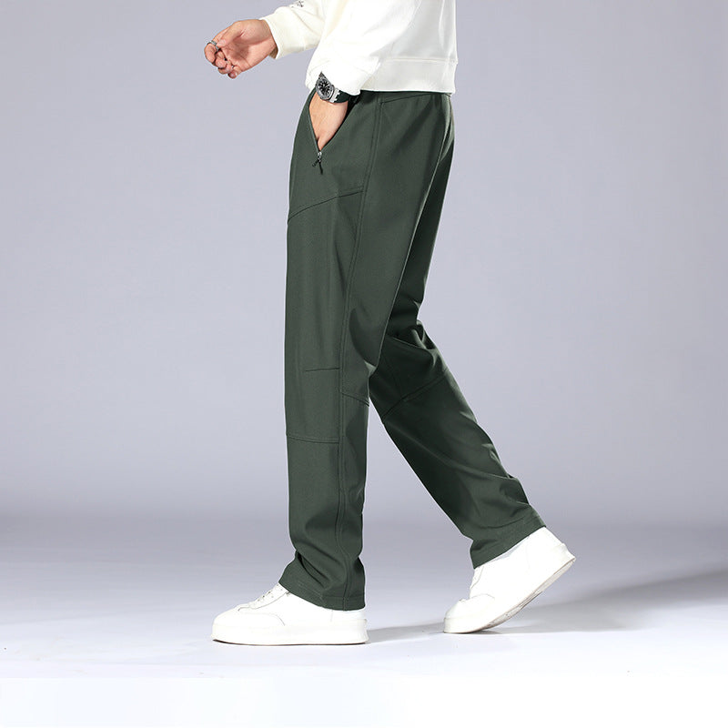 Herren Multifunktionale Outdoor-Hose mit verstellbarem Bund und seitlichen Reißverschlusstaschen Heidi-Mode