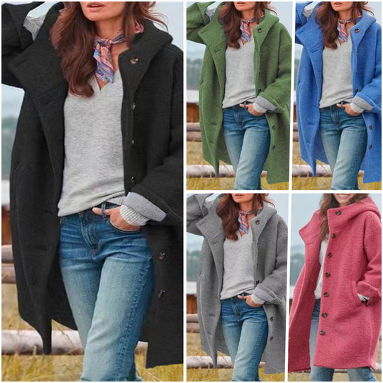 Damen stylischer und komfortabler Übermantel mit großzügigem Schnitt Heidi-Mode