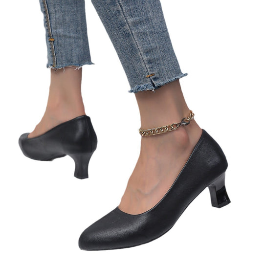 Damen Elegante und komfortable Pumps mit mittelkleinem Absatz Heidi-Mode