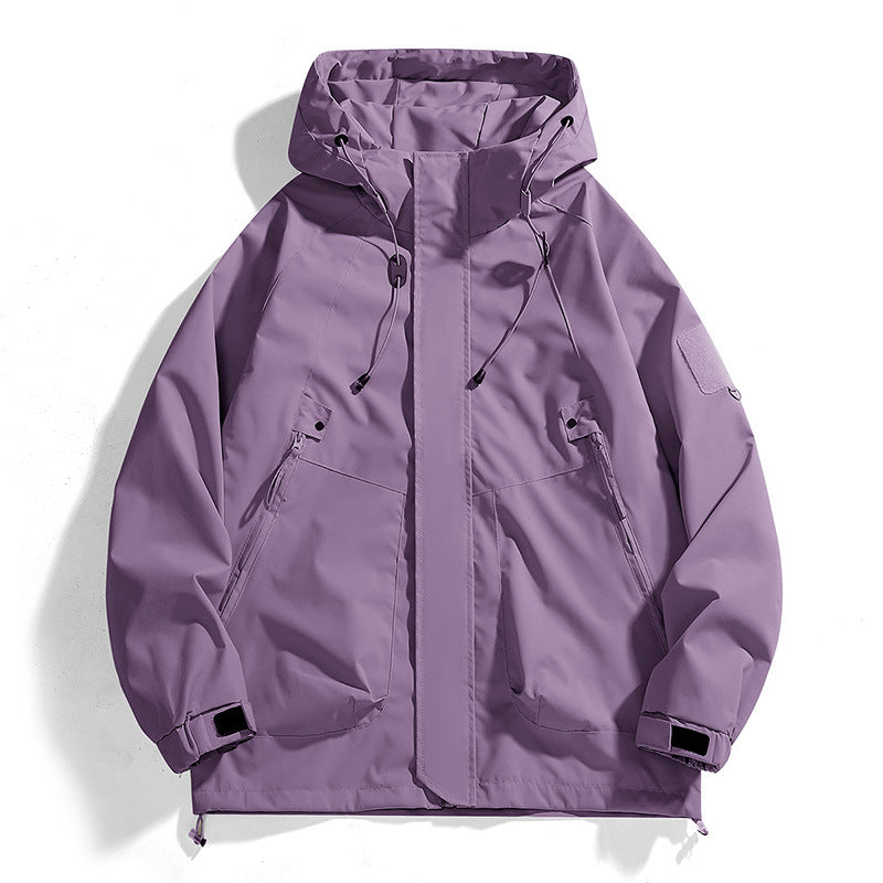 Damen Outdoor-Jacke mit verstellbarer Kapuze und atmungsaktiven Einsätzen Heidi-Mode