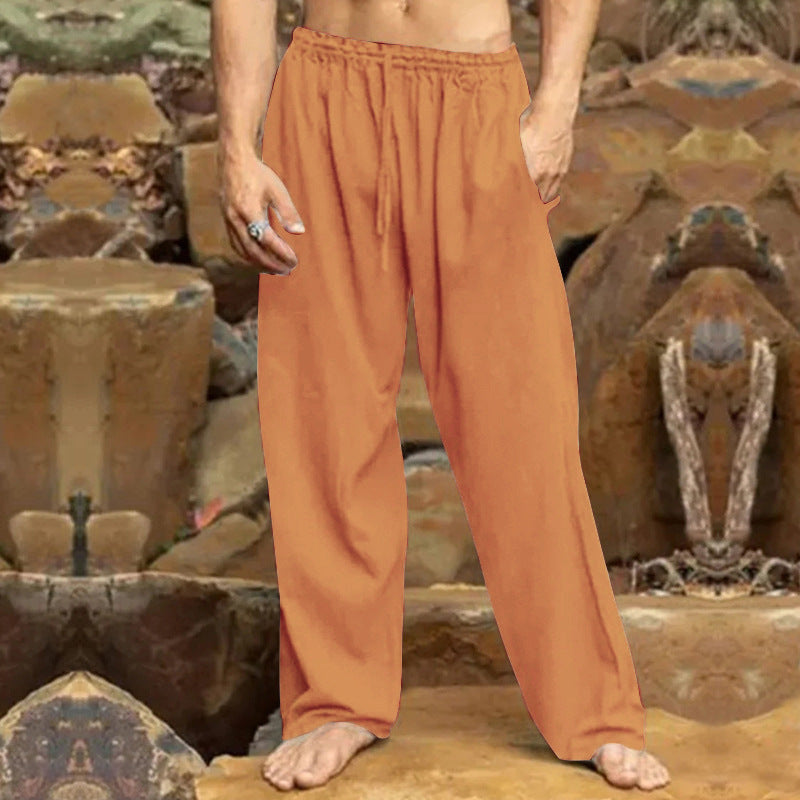 Herren entspannende Freizeithose mit elastischem Bund und praktischen Taschen Heidi-Mode