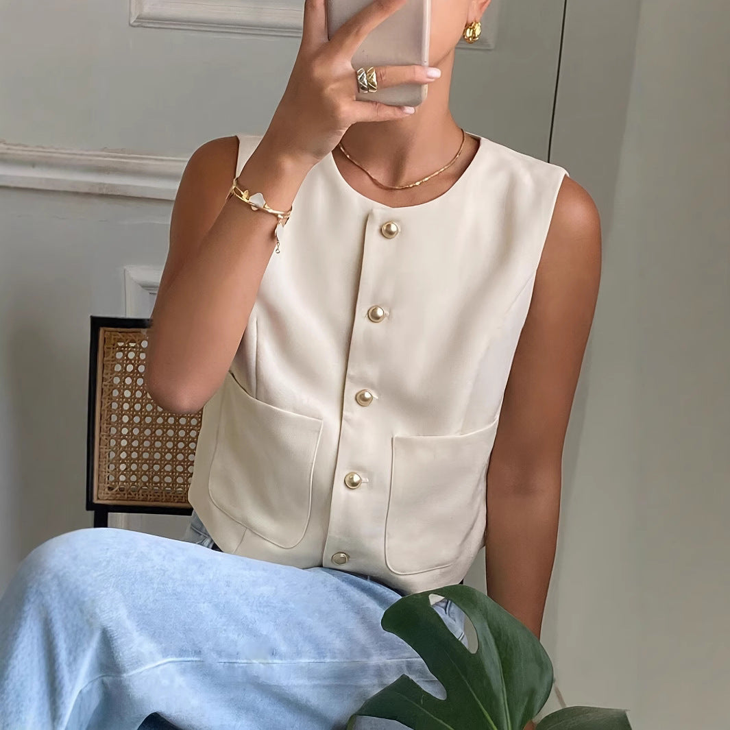 Damen modischer ärmelloser Blazer Heidi-Mode