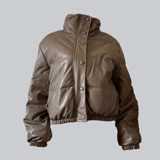 Damen Kunstleder Steppjacke Heidi-Mode