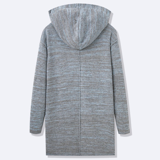 Herren Langer Strickmantel mit modernem Design und lässigen Details Heidi-Mode