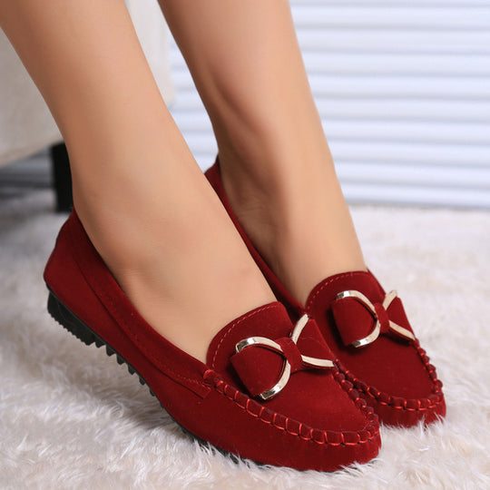 Damen Moccasins mit elegantem Schleifen-Detail und rutschfester Sohle Heidi-Mode