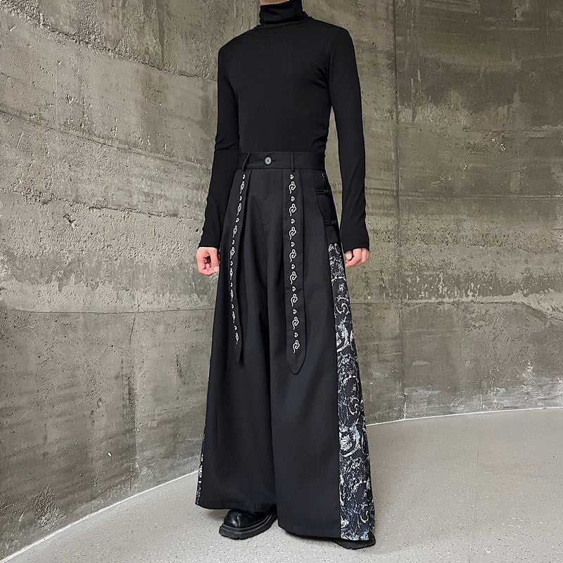 Herren weite Hose mit eleganten Seitenakzenten Heidi-Mode