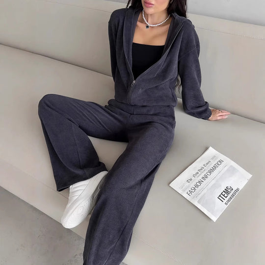 Damen Cropped Fleece Jacke mit komfortablem Reißverschluss Heidi-Mode