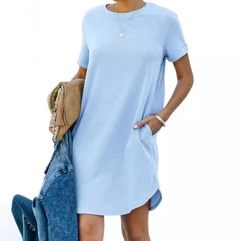 Damen Casual Kleid mit praktischen Taschen Heidi-Mode