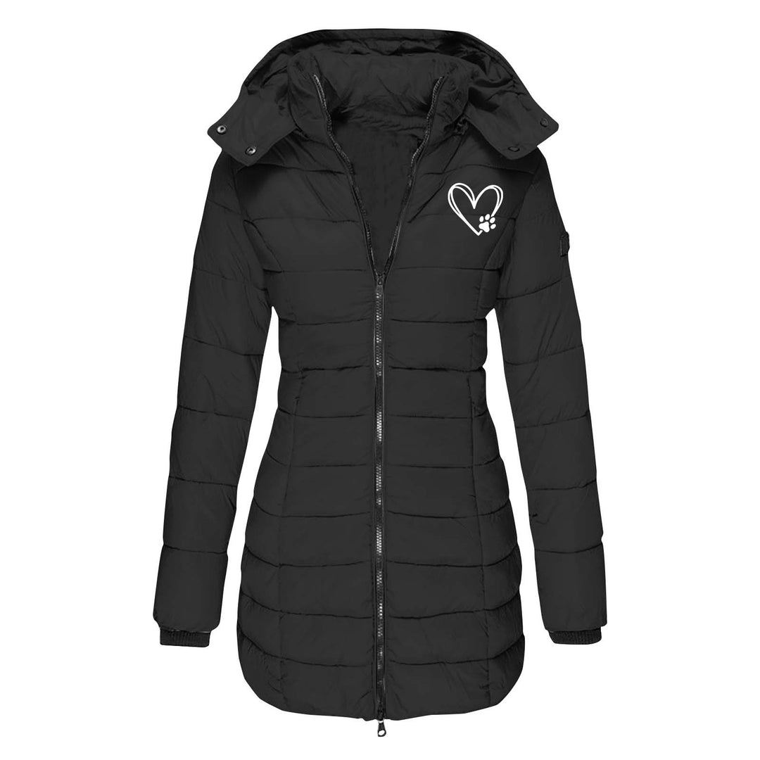 Damen gesteppte Winterjacke mit abnehmbarer Kapuze Heidi-Mode