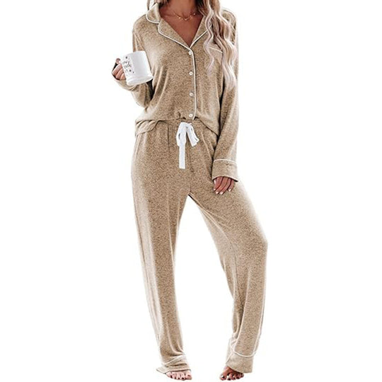 Damen Schlafanzug-Set aus weichem, atmungsaktivem Material Heidi-Mode