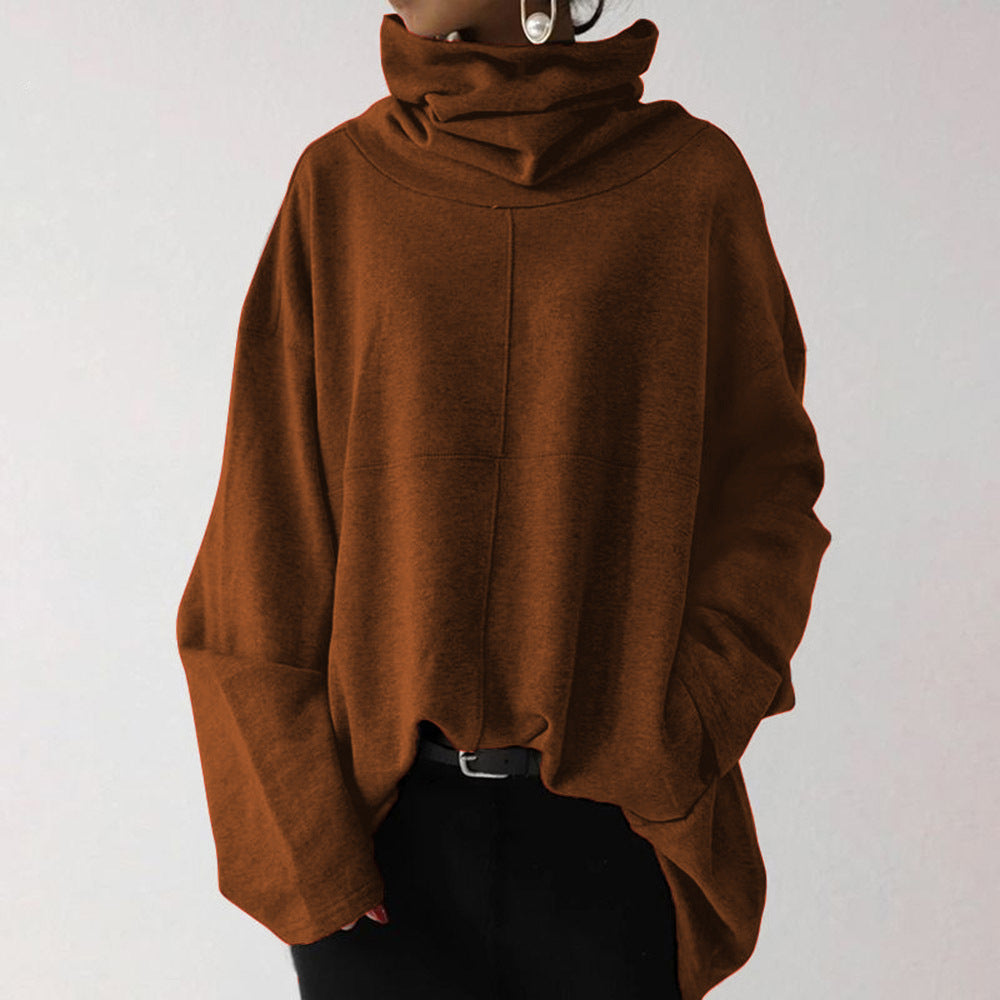 HeidiMode | Trendiger Einfarbiger Turtle-Neck Pullover