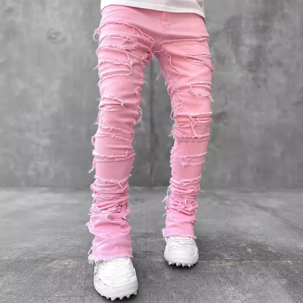 Herren ripped Jeans im urbanen Stil Heidi-Mode