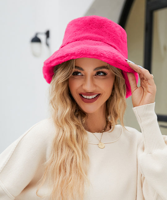 Damen Kuschelhut aus weichem Plüsch Heidi-Mode
