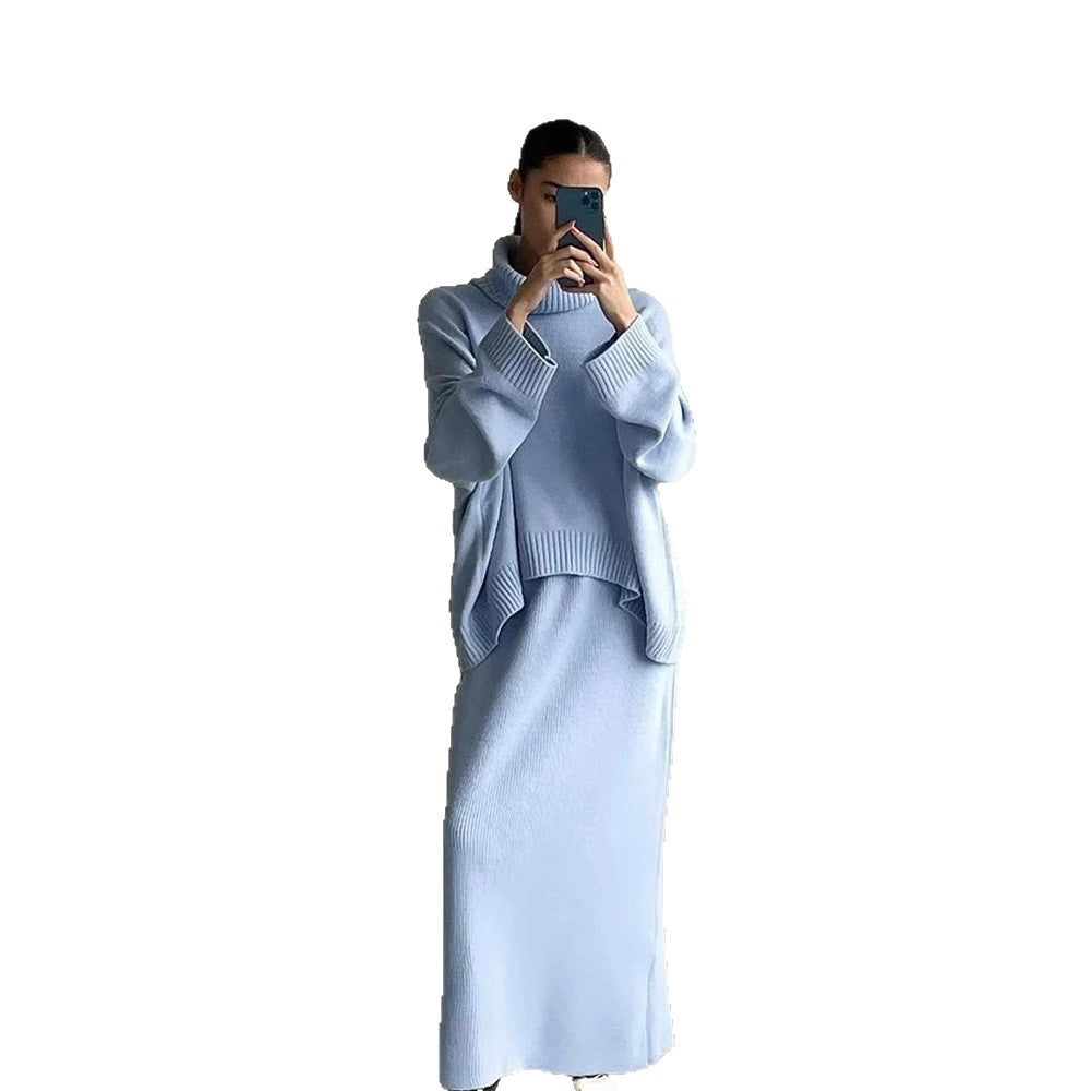 Damen Oversized Strickpullover mit hohem Kragen und lässigem Schnitt Heidi-Mode