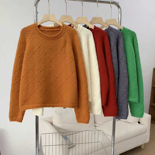 Damen Kuscheliger Strickpullover mit strukturiertem Muster Heidi-Mode