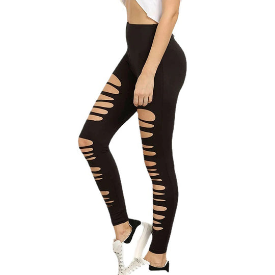 Damen Leggings mit raffiniertem Cut-Out Design Heidi-Mode