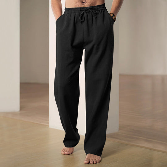 Herren Bequeme Freizeithose mit elastischem Bund und seitlichen Eingrifftaschen Heidi-Mode