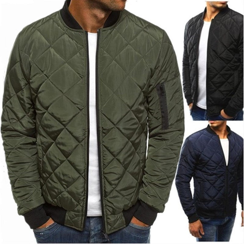 Herren Steppjacke mit praktischen Taschen und elastischen Bündchen Heidi-Mode
