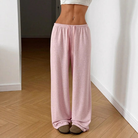Damen weit geschnittene Freizeit-Hose mit bequemer Taille Heidi-Mode