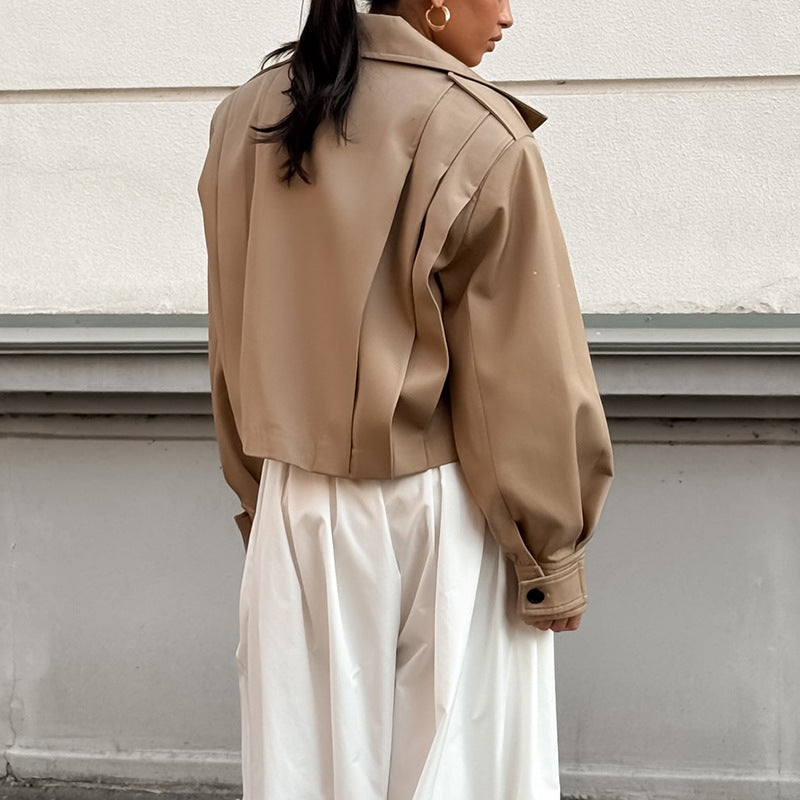 Damen cropped Jacke mit überschnittenen Schultern Heidi-Mode