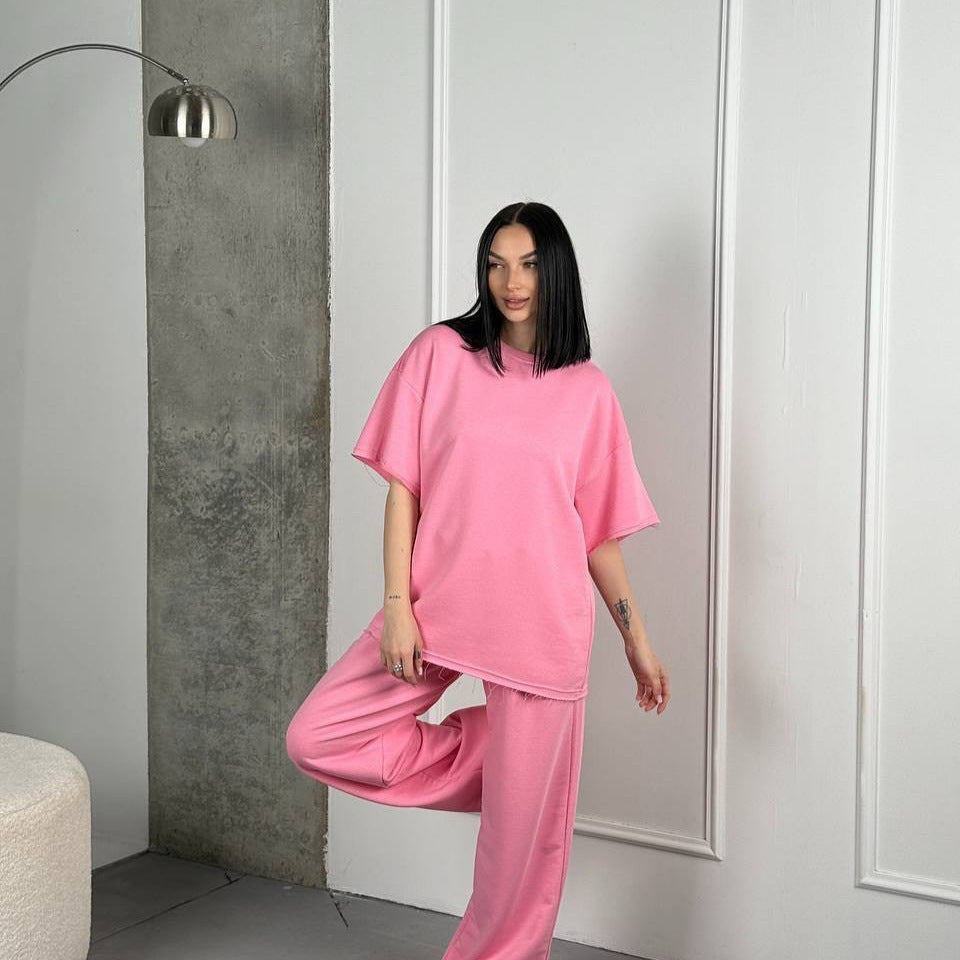 Damen Loungewear-Set aus weichem Material mit eleganten Taschen Heidi-Mode