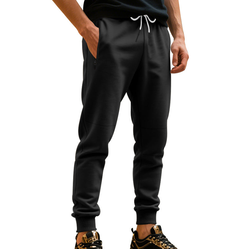 Herren Freizeit Jogginghose mit seitlichem Kontrast und elastischem Bund Heidi-Mode
