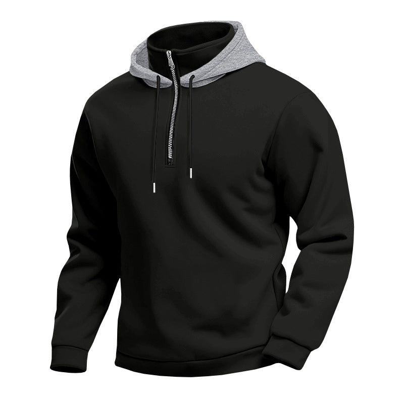 Herren Kapuzenpullover mit modernem Reißverschluss und atmungsaktiver Stoffqualität Heidi-Mode