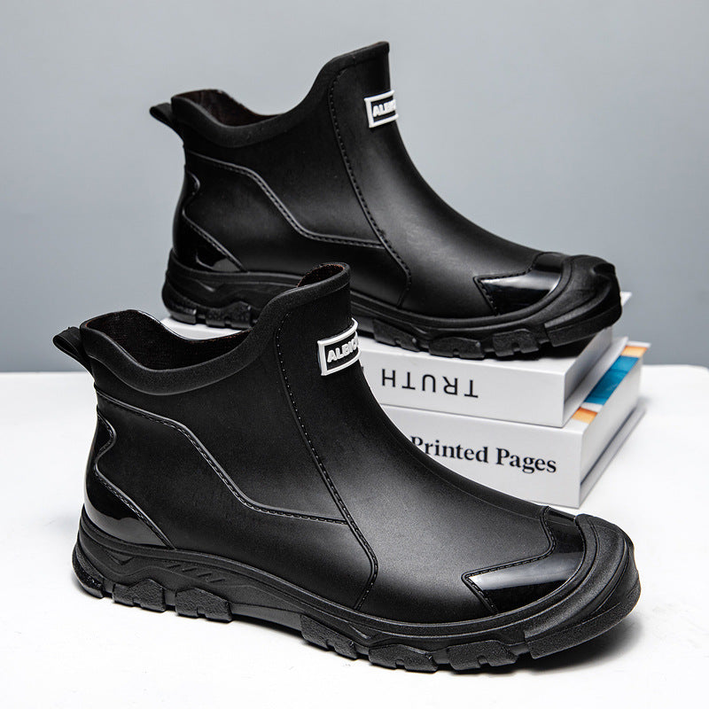 Herren wasserdichte Gummistiefel mit rutschfester Sohle und flexiblem Einstieg Heidi-Mode