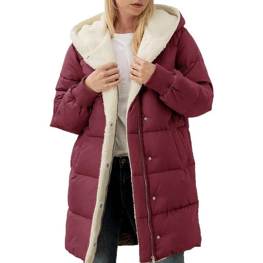 Heidi-Mode | Luxuriöse Wendbare Baumwolljacke mit Kapuze