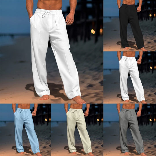 Herren Freizeithose mit elastischem Bund und praktischen Taschen Heidi-Mode