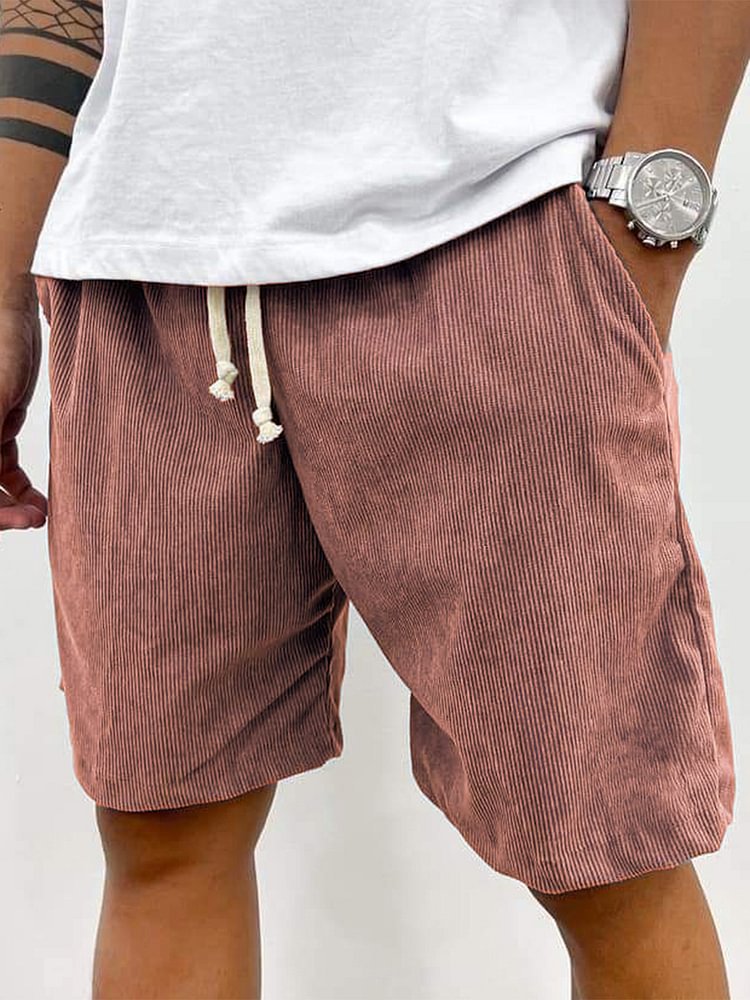 Heidi Mode | Herren Casual Kordelzug Cord Shorts