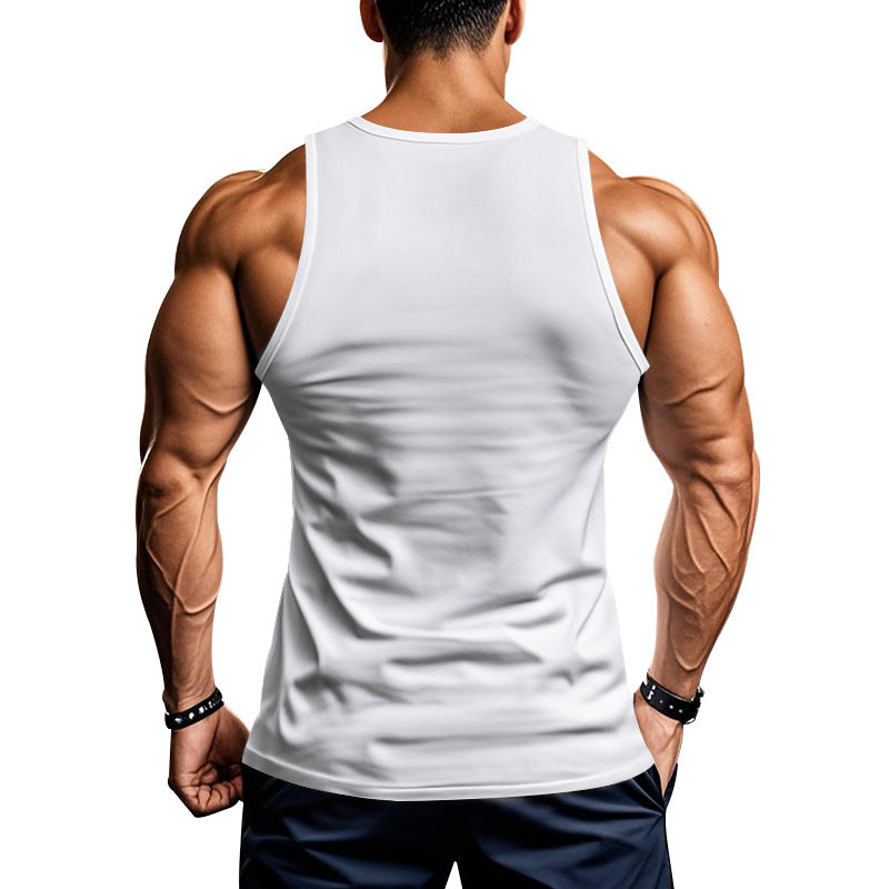Herren atmungsaktives Fitness Tanktop mit Racerback-Schnitt Heidi-Mode