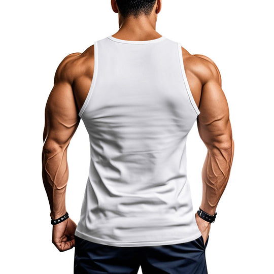 Herren atmungsaktives Fitness Tanktop mit Racerback-Schnitt Heidi-Mode