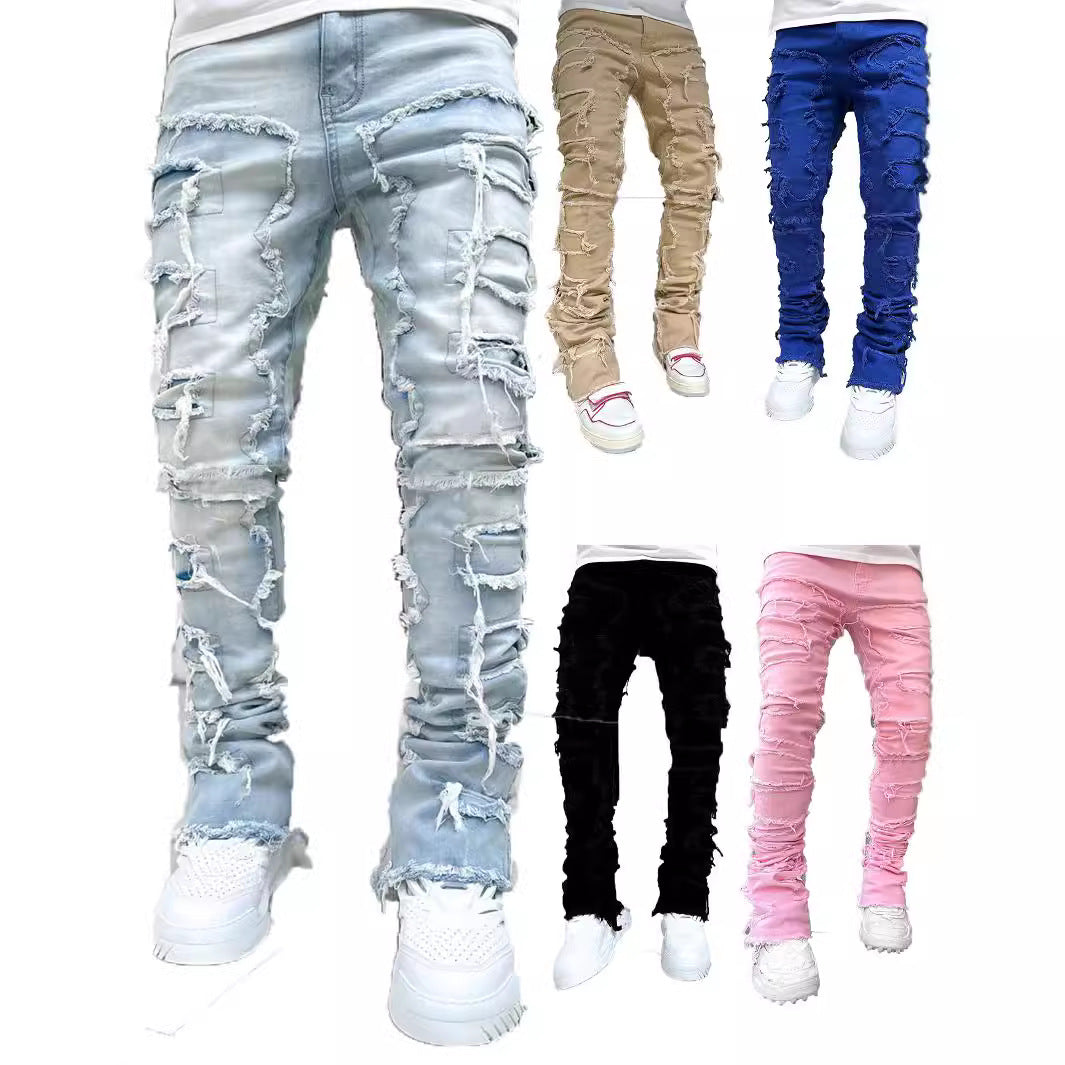 Damen Skinny Jeans mit fransigen Details Heidi-Mode
