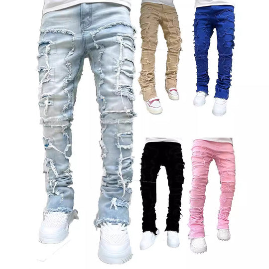 Damen Skinny Jeans mit fransigen Details Heidi-Mode