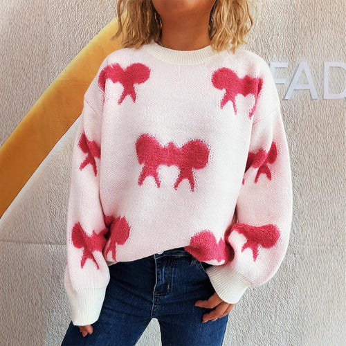 Damen Pullover mit verspieltem Motiv und lässigem Schnitt Heidi-Mode
