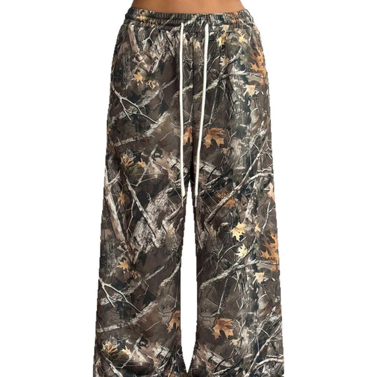 Damen Cargohosen mit hohem Bund und Allover-Muster Heidi-Mode
