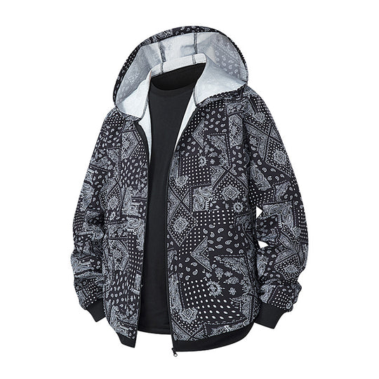 Damen leichte Windbreaker-Jacke mit farbenfrohem Muster und atmungsaktiven Eigenschaften Heidi-Mode