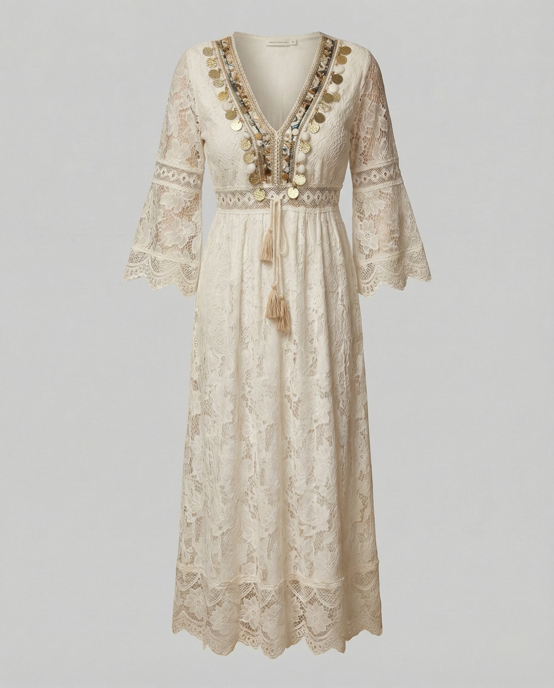 Boho jurk met lange mouwen