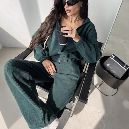 Damen Cropped Fleece Jacke mit komfortablem Reißverschluss Heidi-Mode