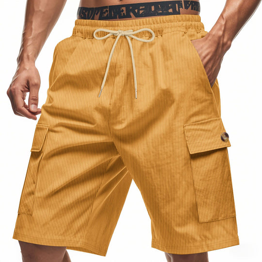 Herren Cargo-Shorts mit verstellbarem Kordelzug und praktischen Seitentaschen Heidi-Mode