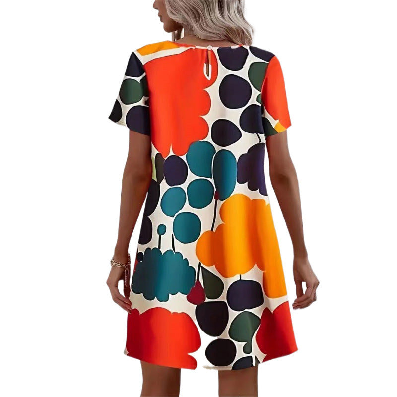 Frauen Künstlich Gedrucktes Shift Kleid Heidi-Mode