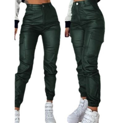 Damen Cargo-Hose mit elastischem Bund und praktischen seitlichen Taschen Heidi-Mode