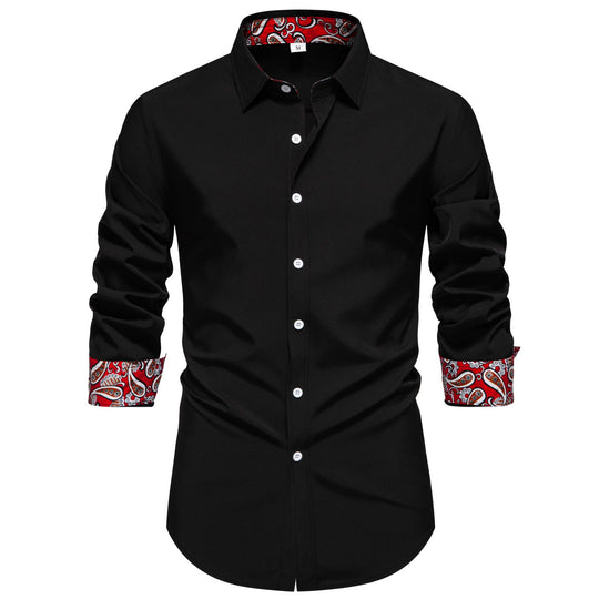 Herren Hemd mit modernem Musterdetail und stilvollem Kragen Heidi-Mode