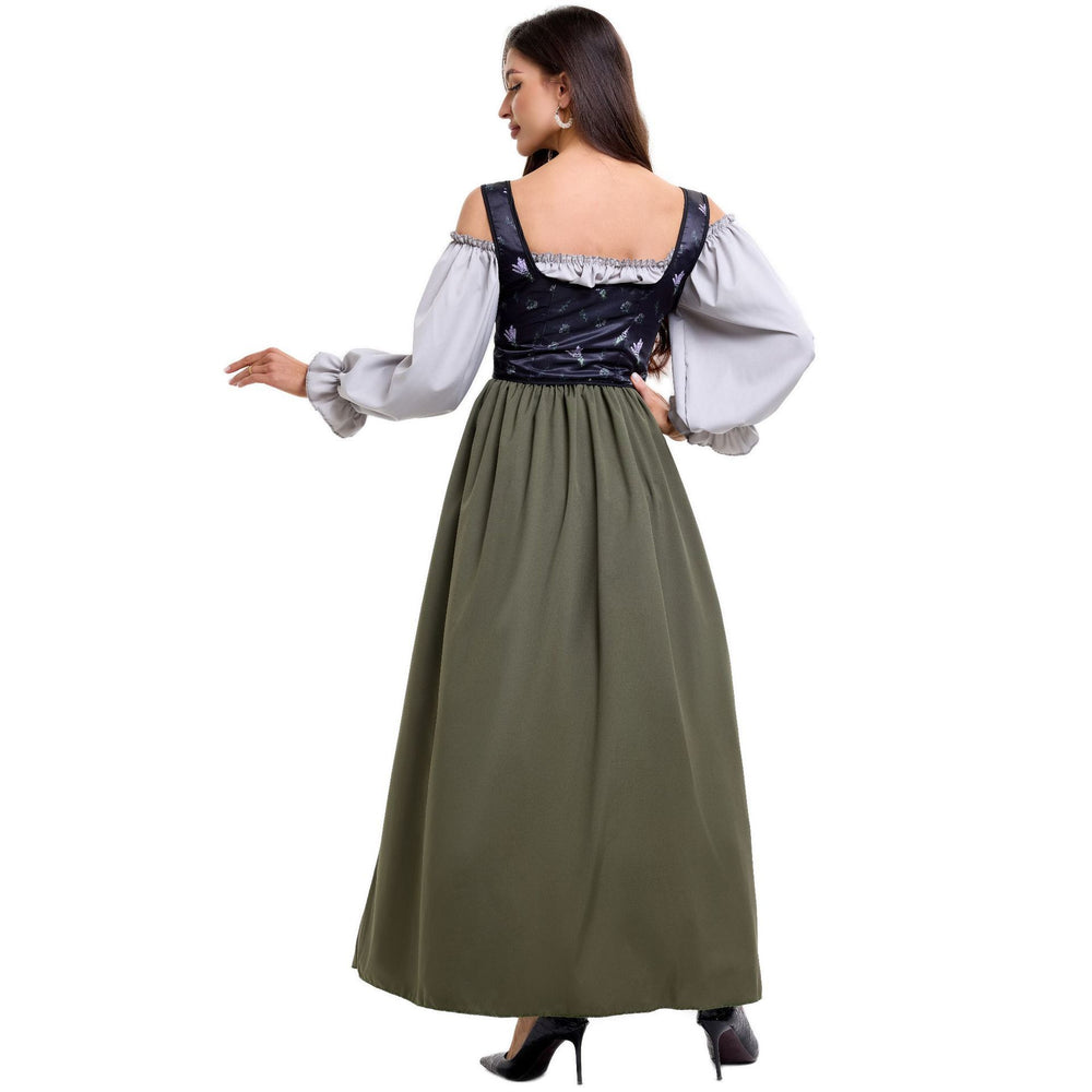 Damen Trachtenkleid mit romantischem Oberteil und fließendem Rock Heidi