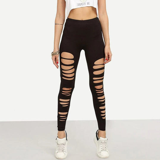 Damen Leggings mit raffiniertem Cut-Out Design Heidi-Mode