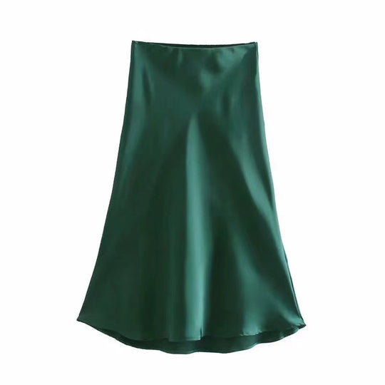 Damen Maxi-Rock aus fließendem Stoff mit elegantem Fall Heidi-Mode
