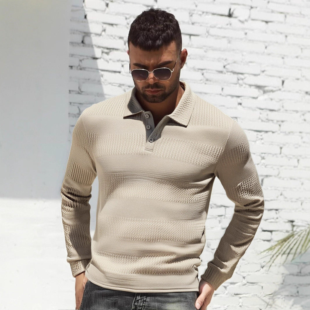 Herren Langarm Poloshirt Heidi-Mode