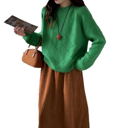 Damen Kuscheliger Strickpullover mit strukturiertem Muster Heidi-Mode