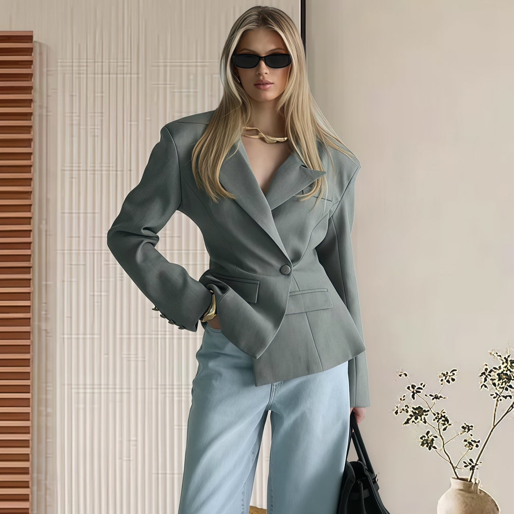 Damen Elegante Blazerjacke im modernen Schnitt Heidi-Mode